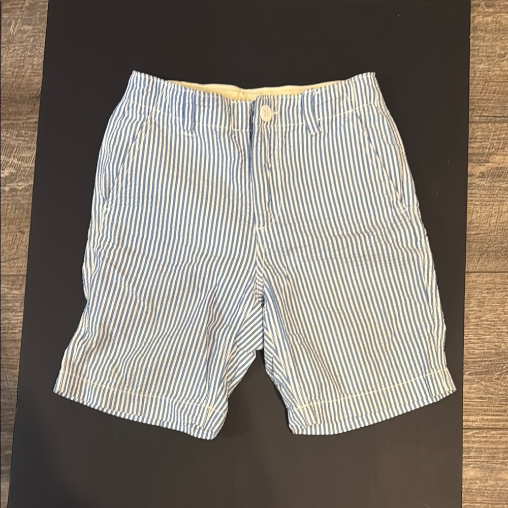 GAP Blue and White Casual Striped Shorts Boys Size 8